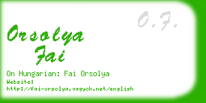 orsolya fai business card